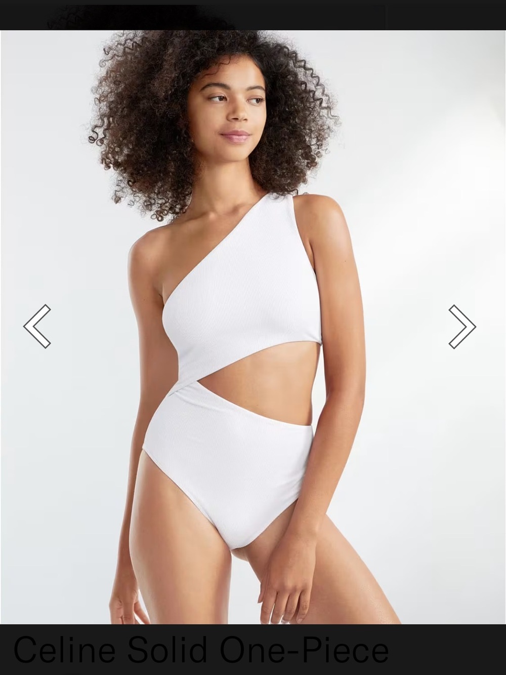 Beach Riot Celine One-Shoulder Cutout One-Piece Swimsuit - White